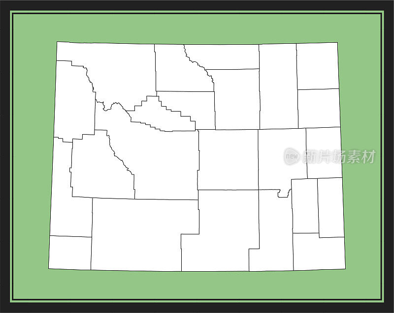 怀俄明州各县地图可打印