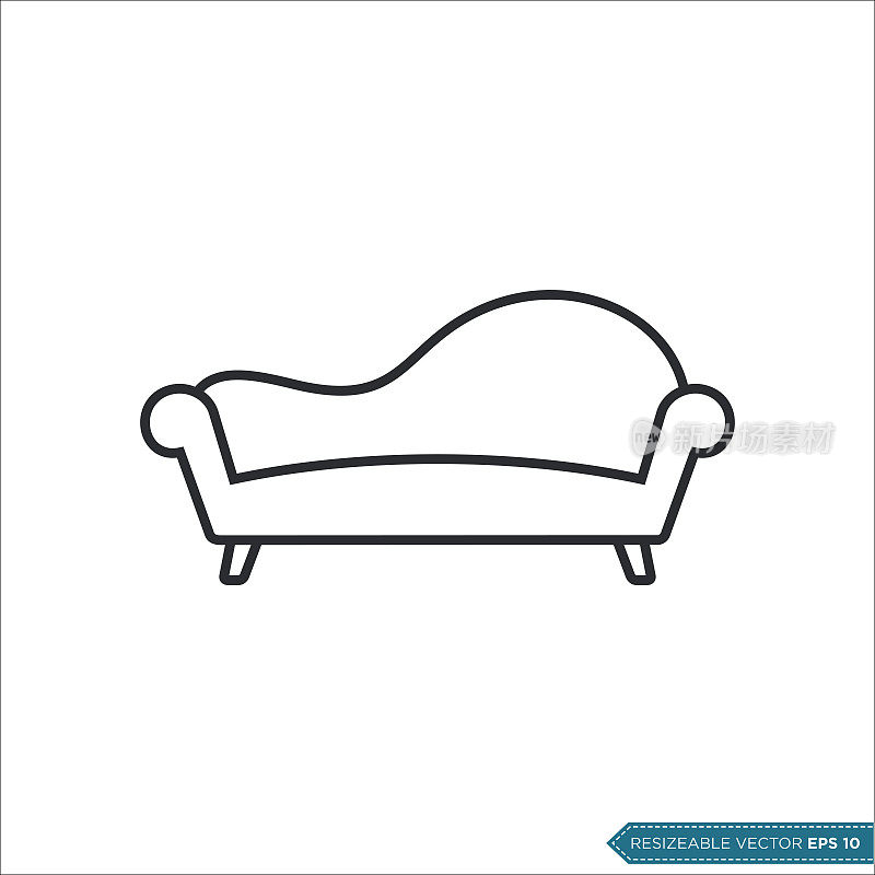 沙发沙发图标矢量模板插图设计