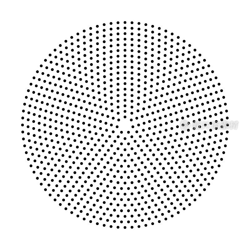 圆形圆盘图案的圆形黑色形状
