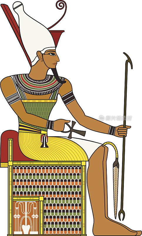 法老，古埃及法老的孤立人物