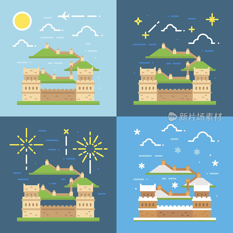 中国长城的平面设计