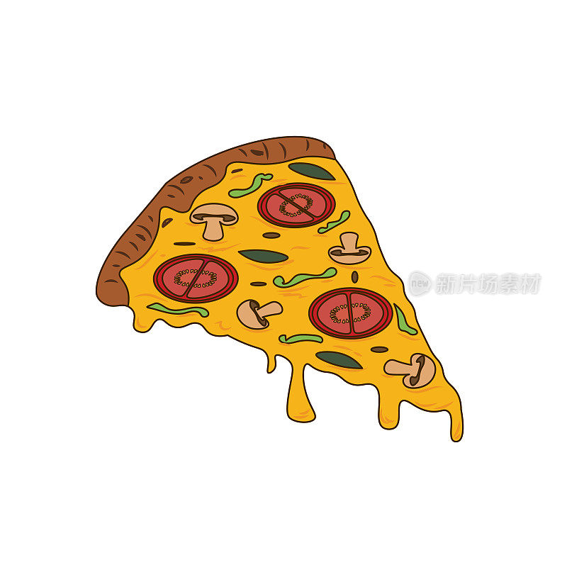 多汁的意大利披萨