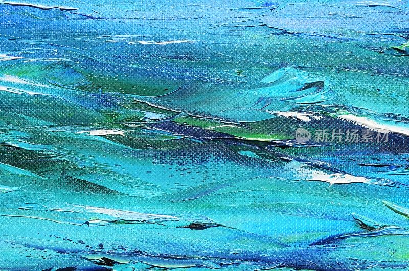抽象艺术背景蓝色白色绿松石深蓝色