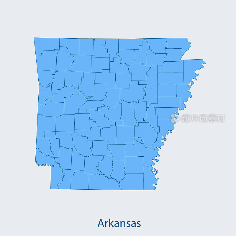 阿肯色州的地图