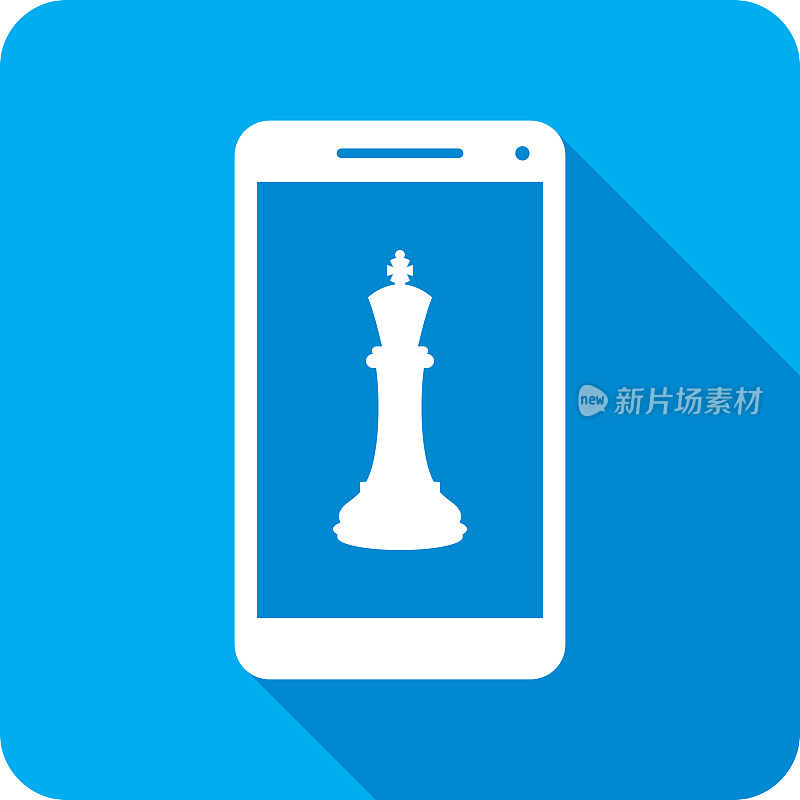 象棋王智能手机图标剪影