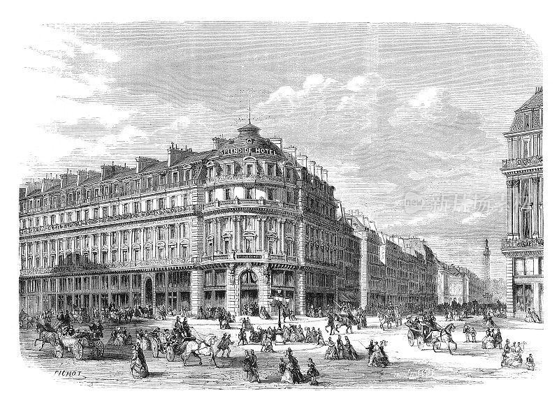 1870年法国巴黎的锦绣酒店