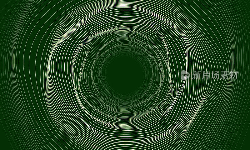 绿色同心圆形成隧道效果。