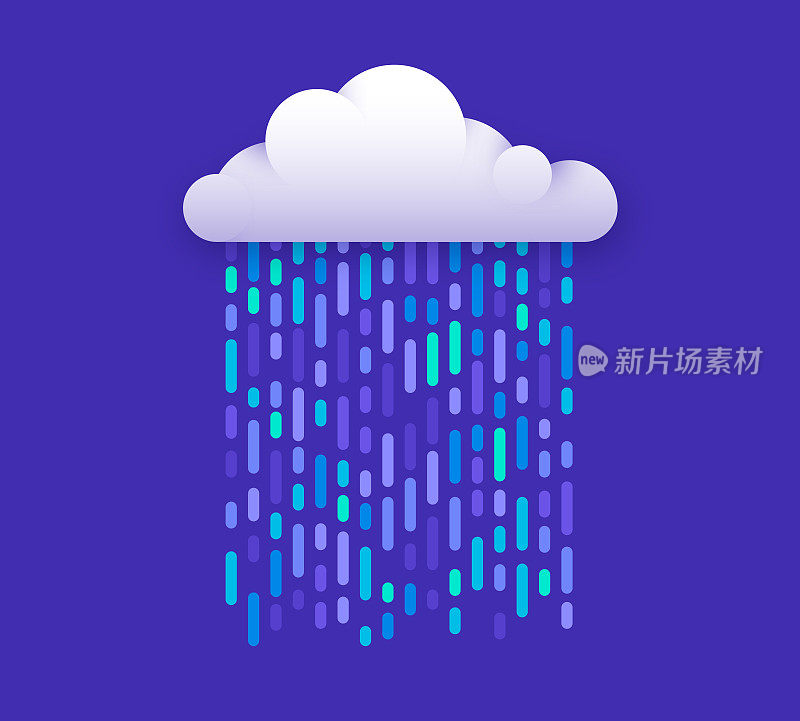 数字数据雨云