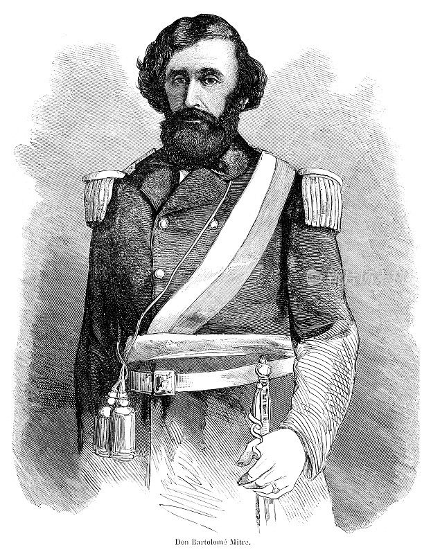 巴托洛米奥尔・米特雷，阿根廷总统，肖像，1858年