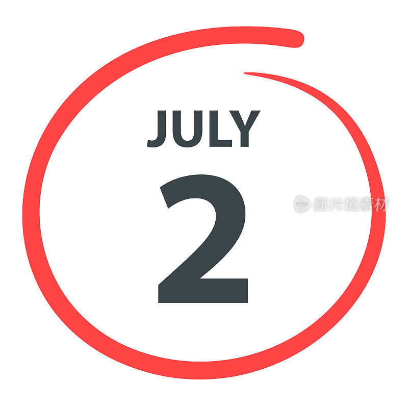 7月2日――白底红圈的日期