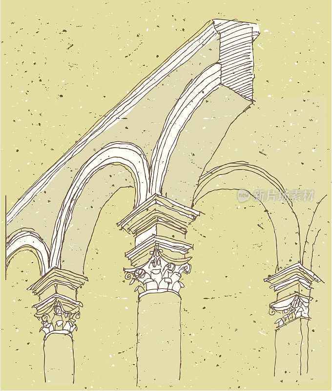 意大利历史建筑素描:细节