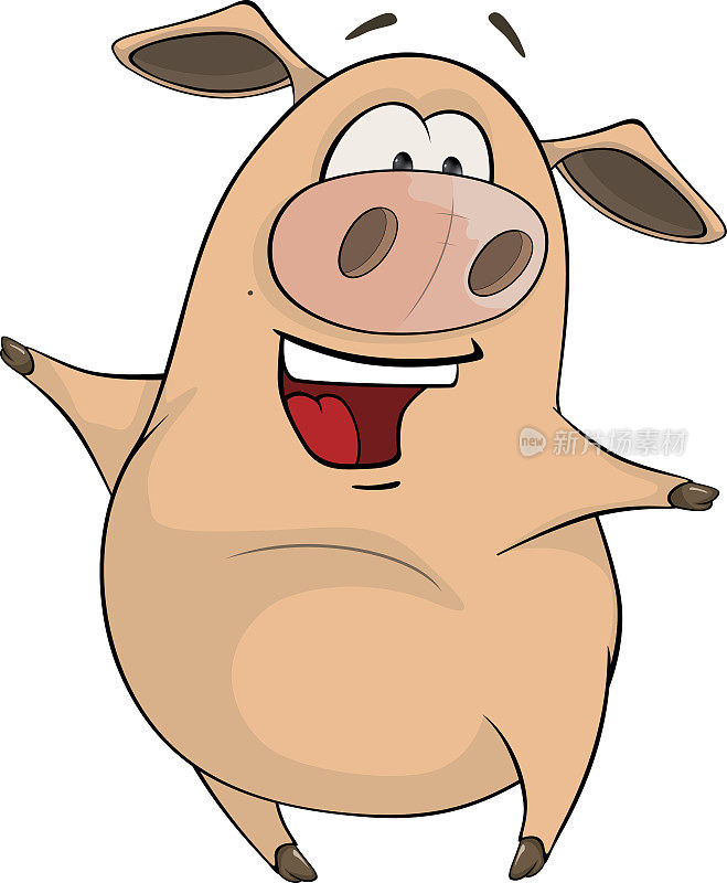 可爱的猪农场动物卡通
