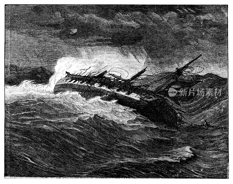 这是1862年杂志上的风暴船