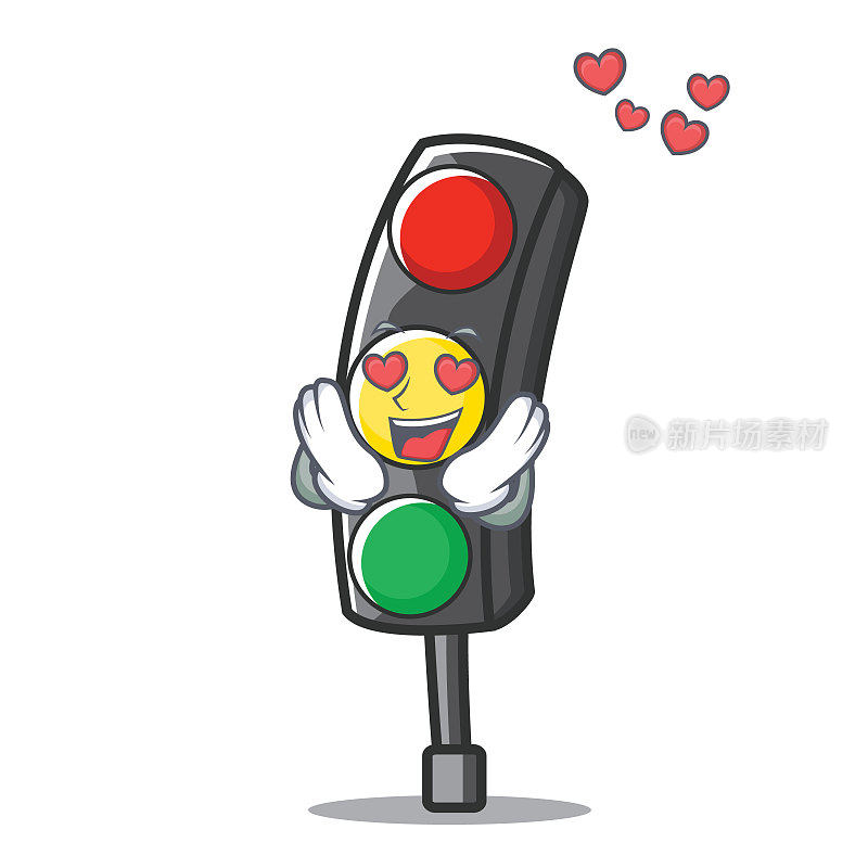 爱情中的红绿灯人物卡通