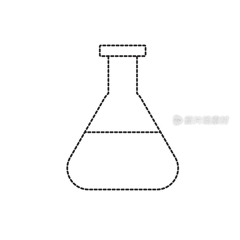点形锥形烧瓶用于实验室化学设计