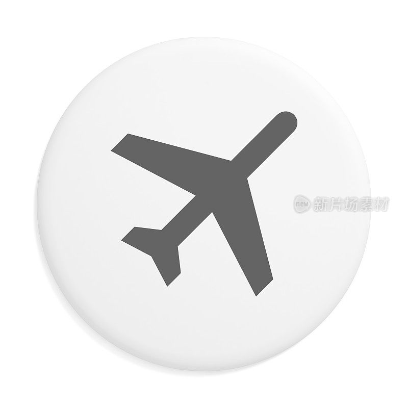 旅行飞机航班网上订票徽章隔离