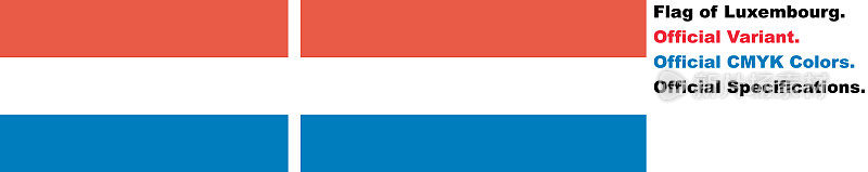 卢森堡国旗(CMYK官方颜色，官方规格)