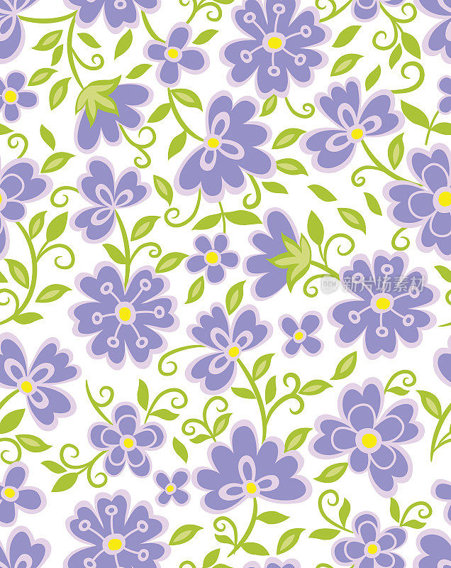 花无缝图案。