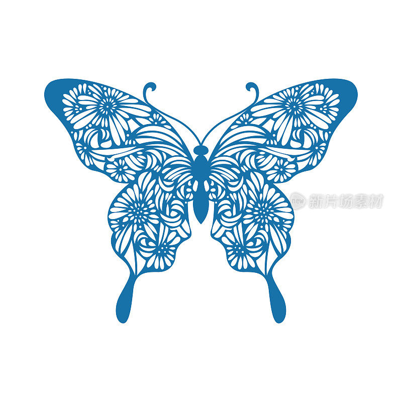 蝴蝶(中国剪纸模式)