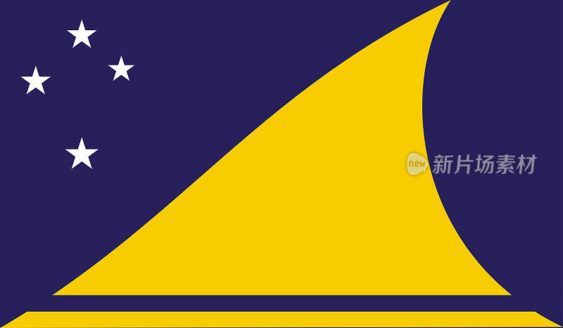 高度详细的托克劳旗-托克劳旗高度详细的托克劳国旗-托克劳矢量旗，EPS，矢量