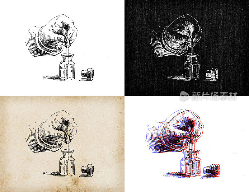 科学发现的古玩插图，摄影:摄影器材