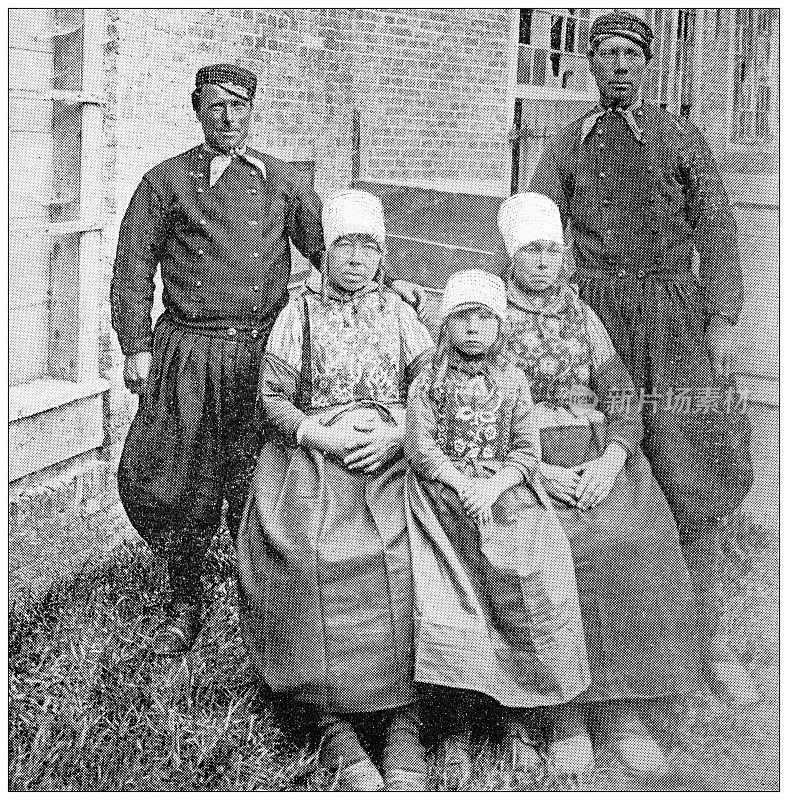 荷兰古色古香的旅行照片:斯海弗宁根，家庭