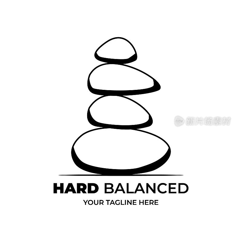 石材logo矢量设计，平衡logo设计