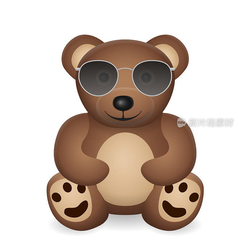 戴太阳镜的泰迪熊