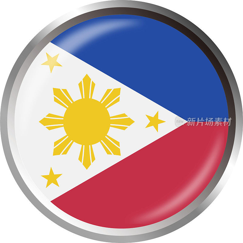 菲律宾国旗图标矢量说明材料