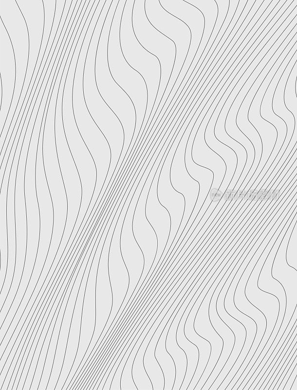 抽象的黑白动态线条图案背景