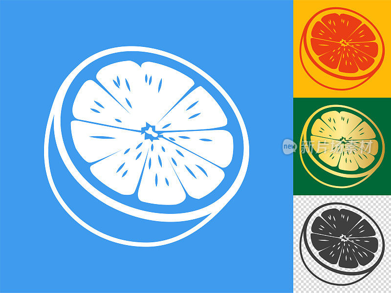 橙色水果图标。