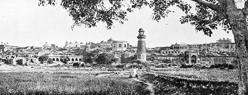 1895年印度的人物和地标:富特普尔-西克里，废墟