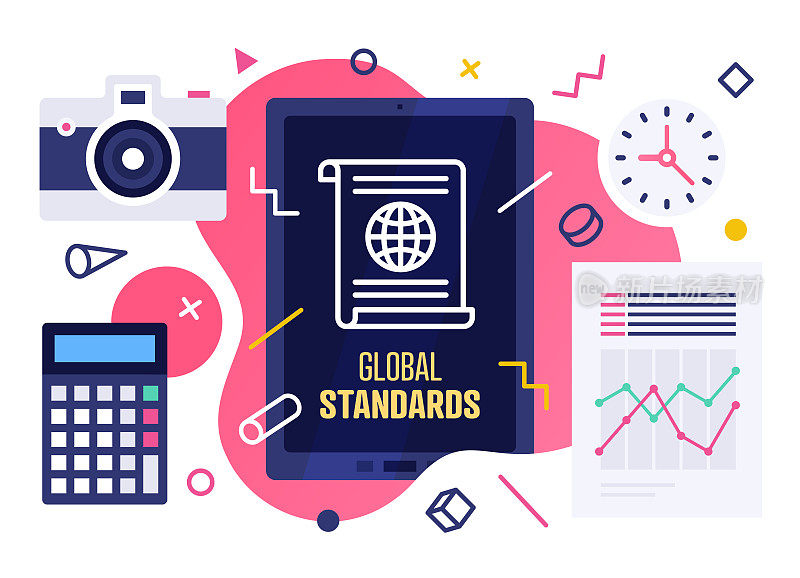 全球标准矢量插图设计