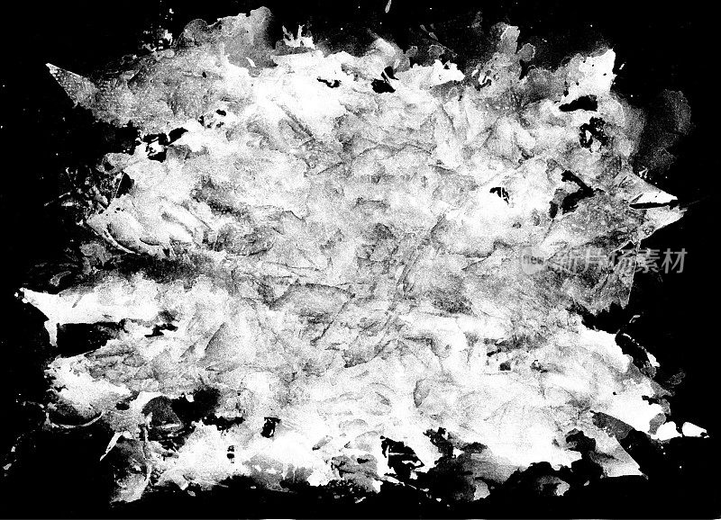 抽象的纸库存插图-向量艺术品与大脏的污点在中间的黑卡-凌乱的印迹未完成，不均匀的多层云与许多吸引人的细节-黑色星期五的背景