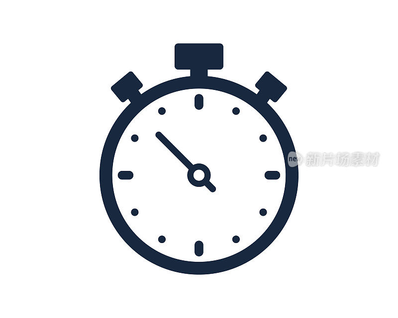 秒表计时器时钟显示时间矢量