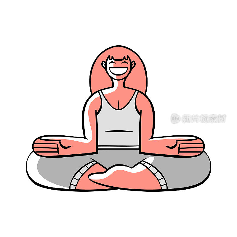 年轻的成年女子练习瑜伽插图