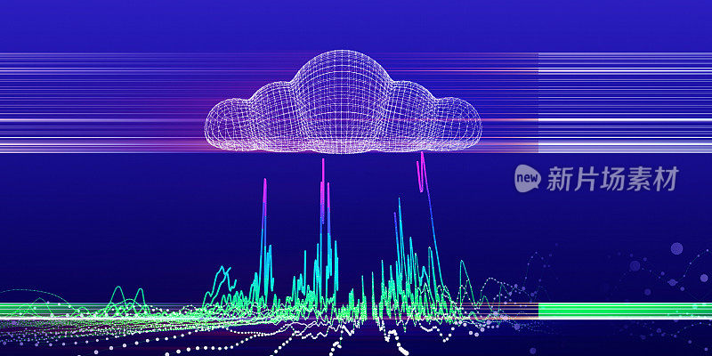 摘要技术背景云计算网格概念与模糊线。云计算旗帜。互联网业务技术。大数据。网络数据服务。