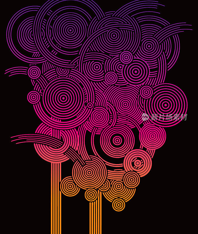 多层圆形图案背景