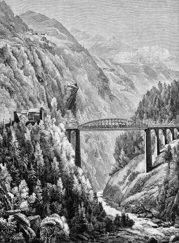 阿尔伯格铁路:维斯伯格城堡的Crisanna高架桥