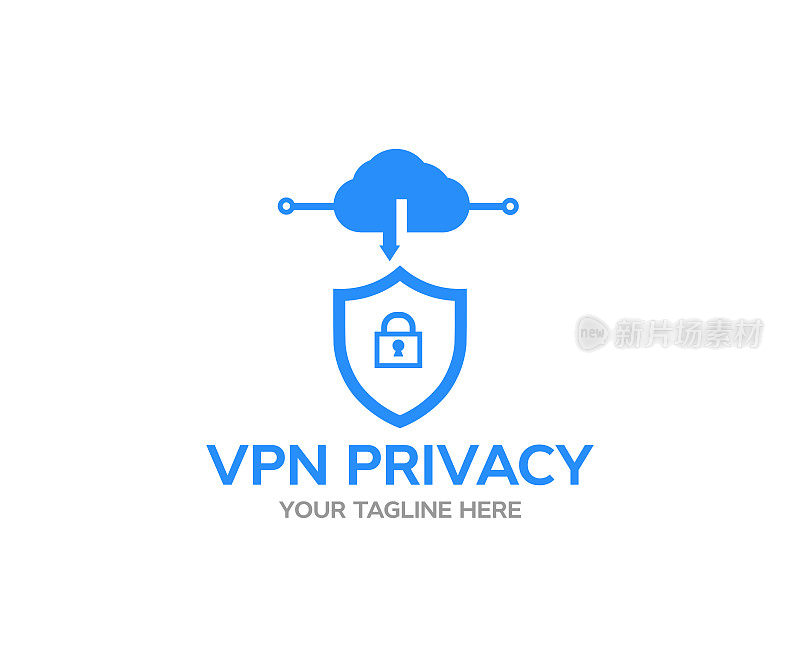 VPN—虚拟专用网。互联网conncetion。Vpn技术系统，浏览器解封网站，矢量设计及插画。
