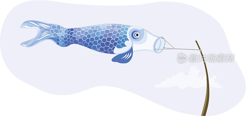 日本鱼风筝-蓝色