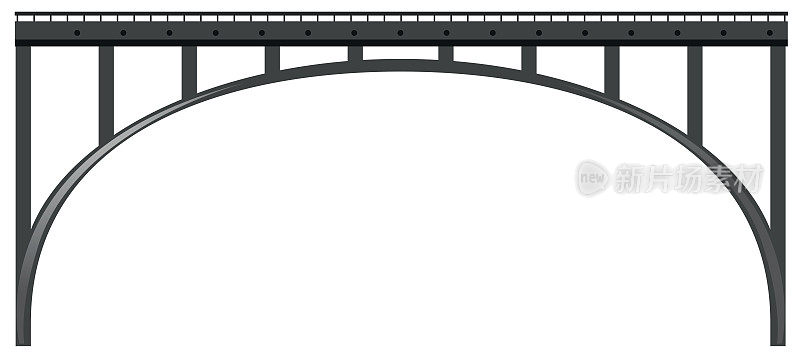 白色背景上的桥梁设计