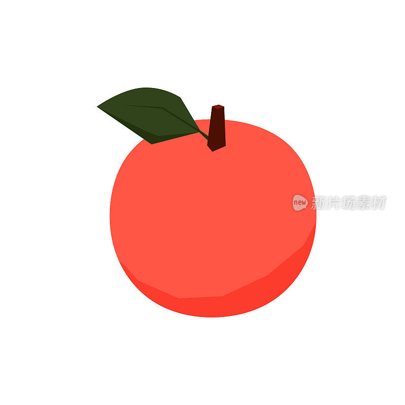 桃子向量。白底桃红。桃子标志和图标设计。