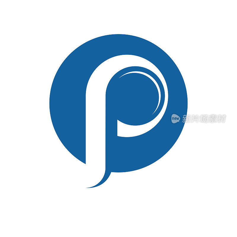 P字母矢量Logo