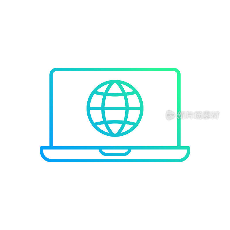 浏览网络梯度线图标。Icon适用于网页设计、移动应用、UI、UX和GUI设计。