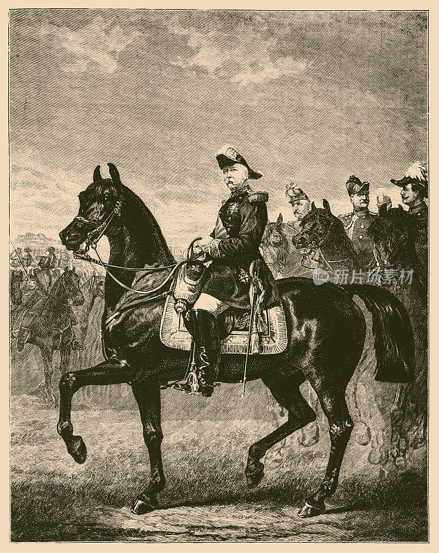 帕特里斯・德・麦克马洪(1808-1893)，法国骑着马的元帅