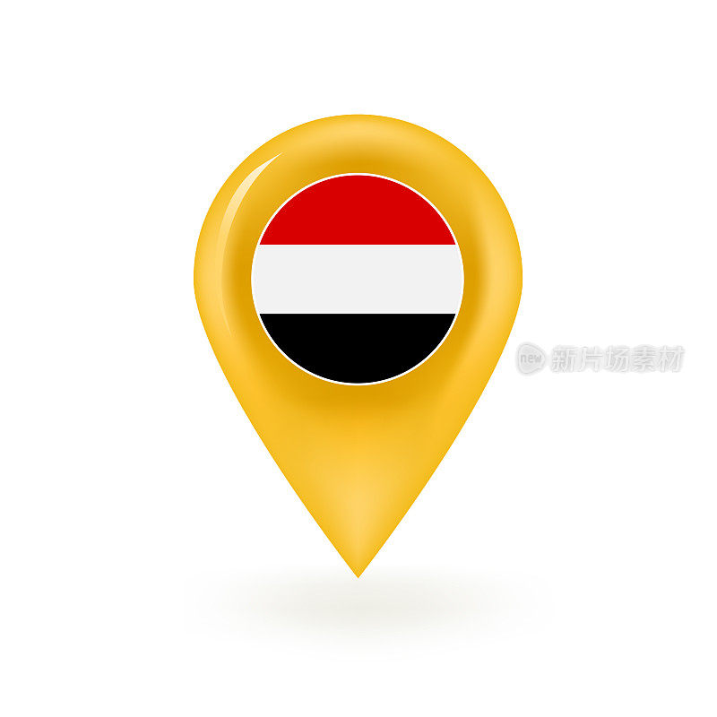 也门地图引脚图标