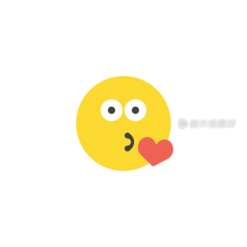 Emoticon大脸平面设计风格