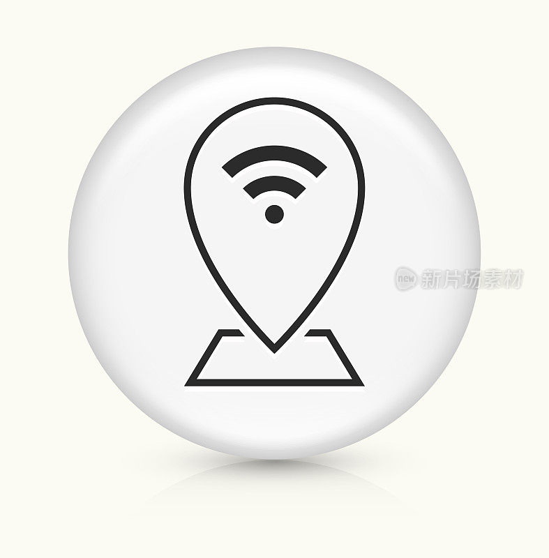 Wifi热点互联网连接地图指针图标