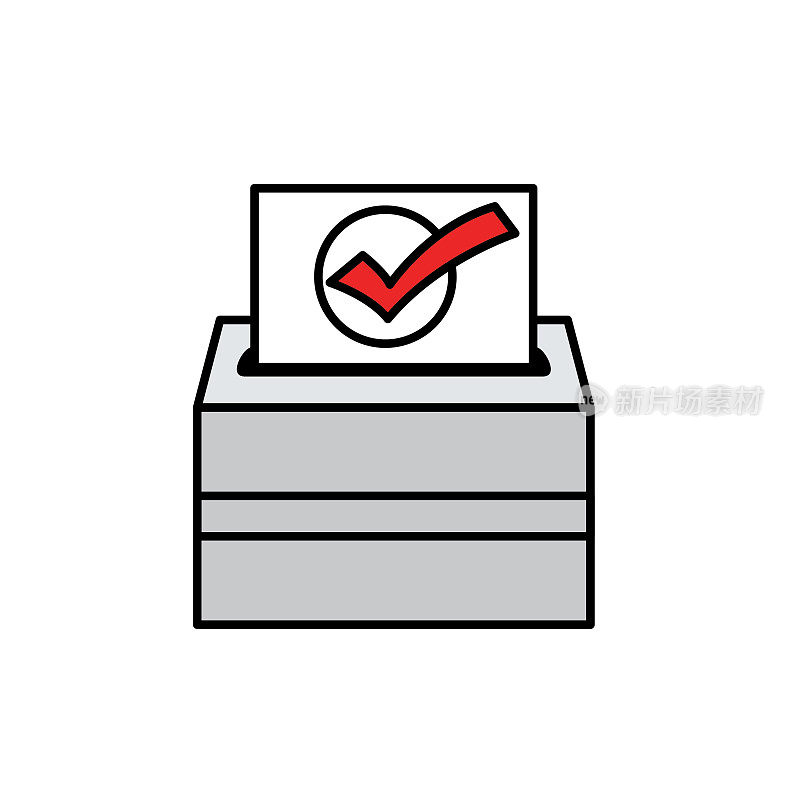 投票箱:政治和选举的象征